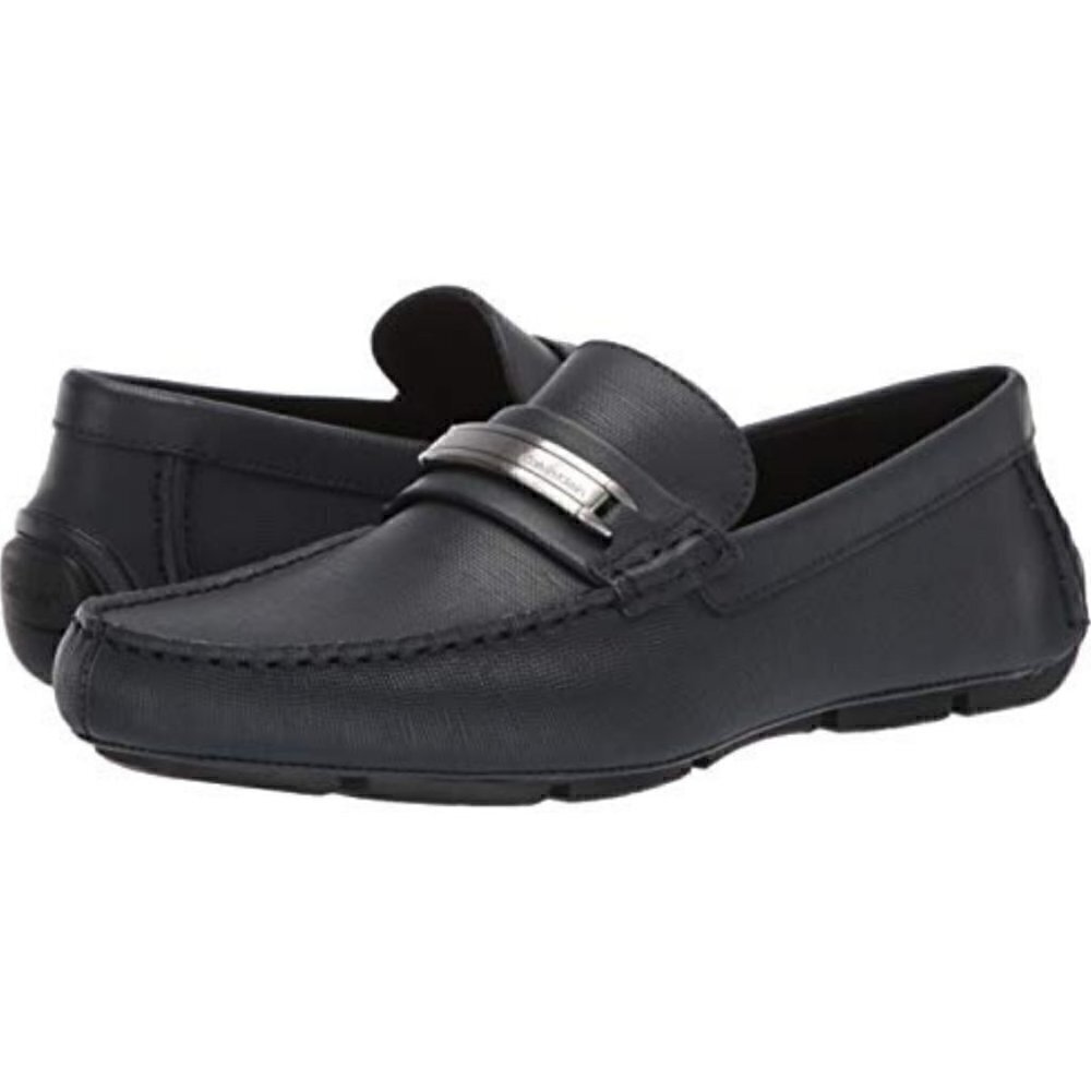 Calvin Klein Moccasin, Driving Shoe, Navy Blue, 12M